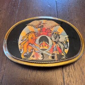 Queen Band Pacifica Mfg 1977 Q Crest Belt Buckle Metal Los Angeles